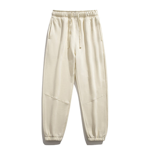 Herren Fleece-Jogginghose mit tapered Schnitt, elastischem Kordelbund & Knie-Paneelen Drune