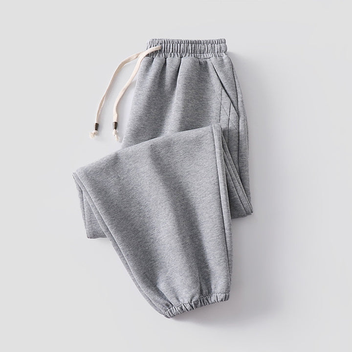Damen Lässige Jogginghose aus weichem Baumwoll-Mix mit Tunnelzug und elastischen Knöchelbündchen Drune