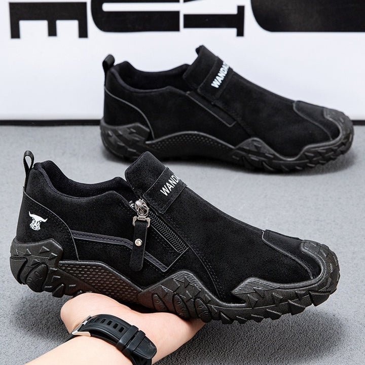 Herren Sportliche Slip-On Sneakers mit Zipper Drune