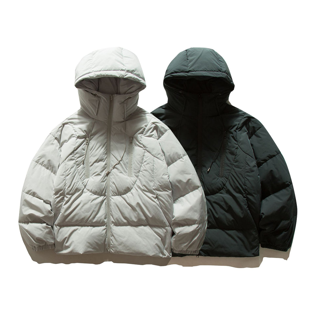 Damen Oversize gesteppte Kapuzenjacke mit voluminöser Thermowattierung Drune