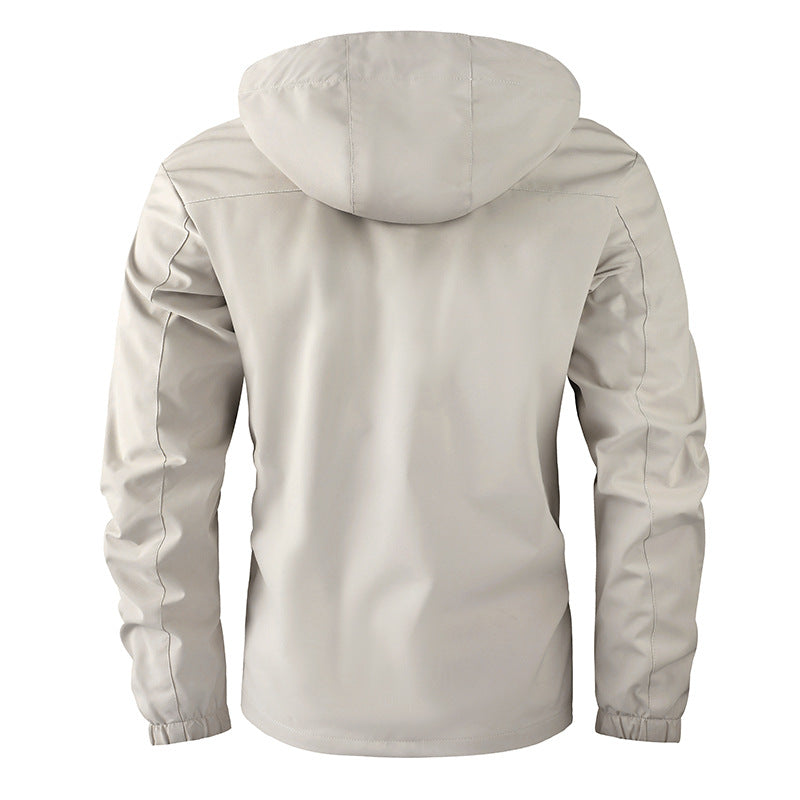 Herren Funktionaler Outdoorparka mit verstellbarer Kapuze, Brusttasche und reflektierenden Details Drune
