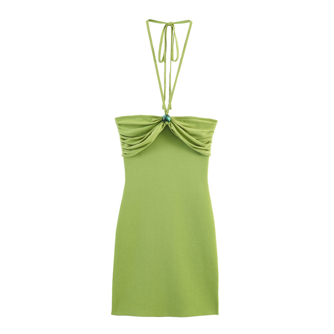 Damen Minikleid mit raffinierten Rüschendetails und schickem Halterneck Drune