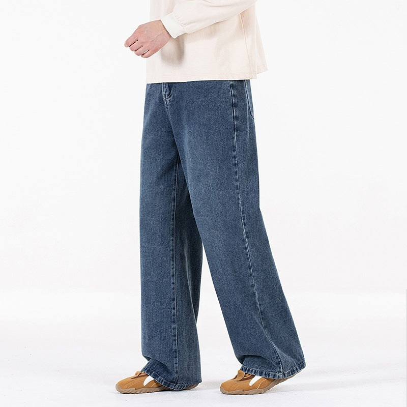 Damen Weite Baggy-Jeans mit hoher Taille, extra weitem Bein und Vintage-Waschung Drune