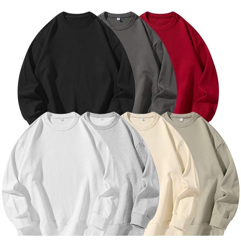 Unisex Oversize-Sweatshirt mit Rundhalsausschnitt, überschnittener Schulter und geripptem Saum Drune