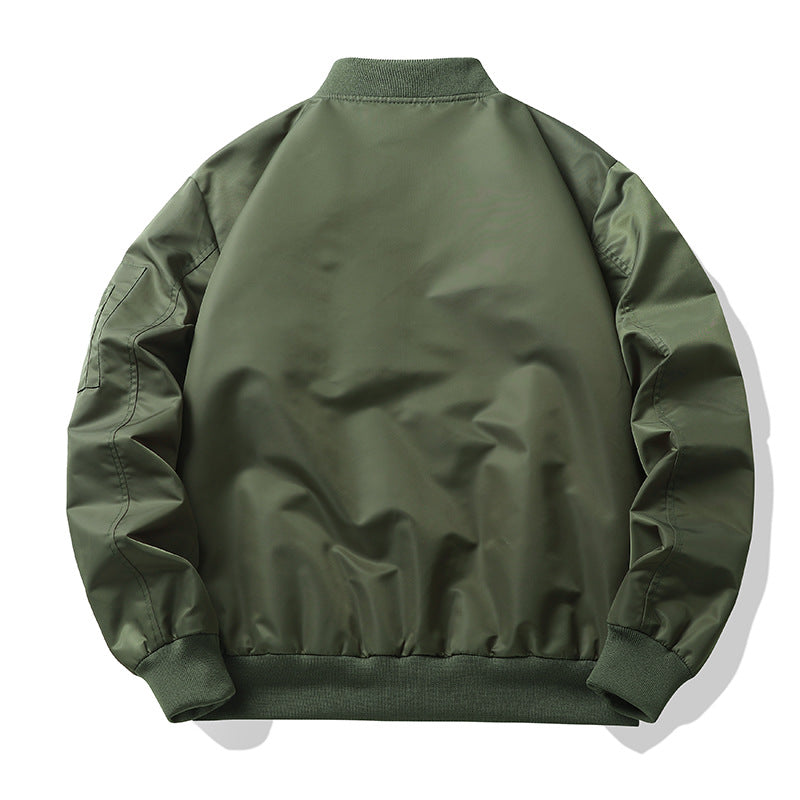 Herren -Isolierte, wasserabweisende Flug-Bomberjacke mit kontrastierendem, gestepptem Futter und Utility-Tasche am Ärmel Drune