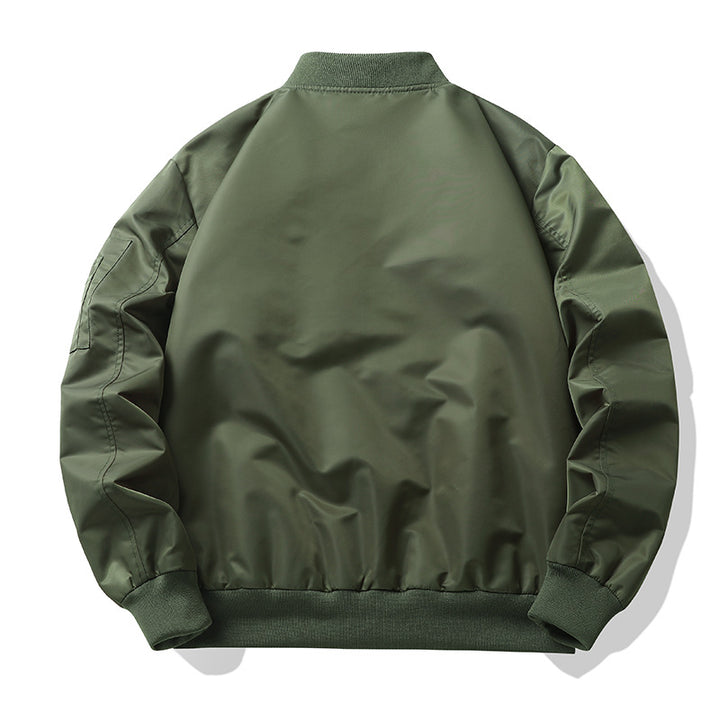 Herren -Isolierte, wasserabweisende Flug-Bomberjacke mit kontrastierendem, gestepptem Futter und Utility-Tasche am Ärmel Drune