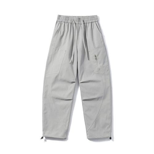 Herren Utility-Cargohose mit elastischem Bund, Reißverschlusstasche und verstellbarem Saum Drune