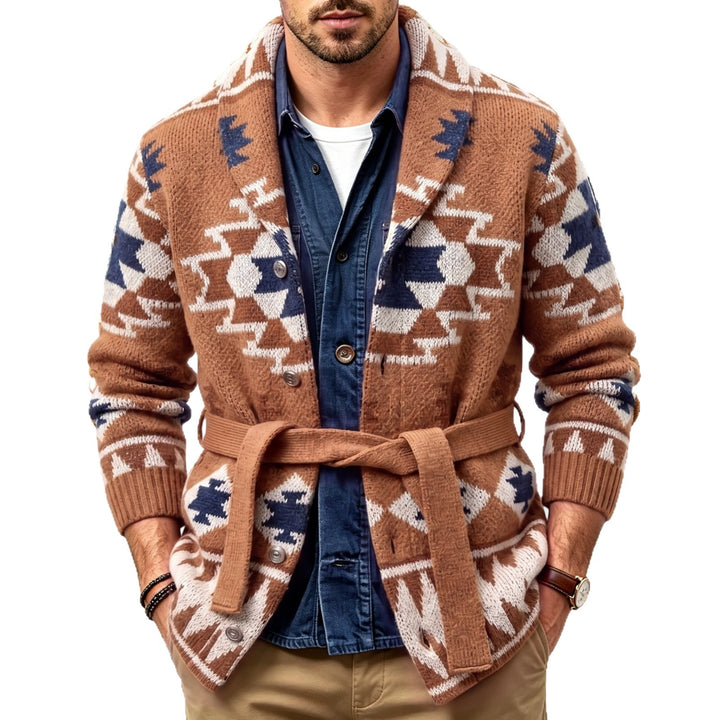 Drune | Herrenpullover-Cardigan im amerikanischen Retro-Stil