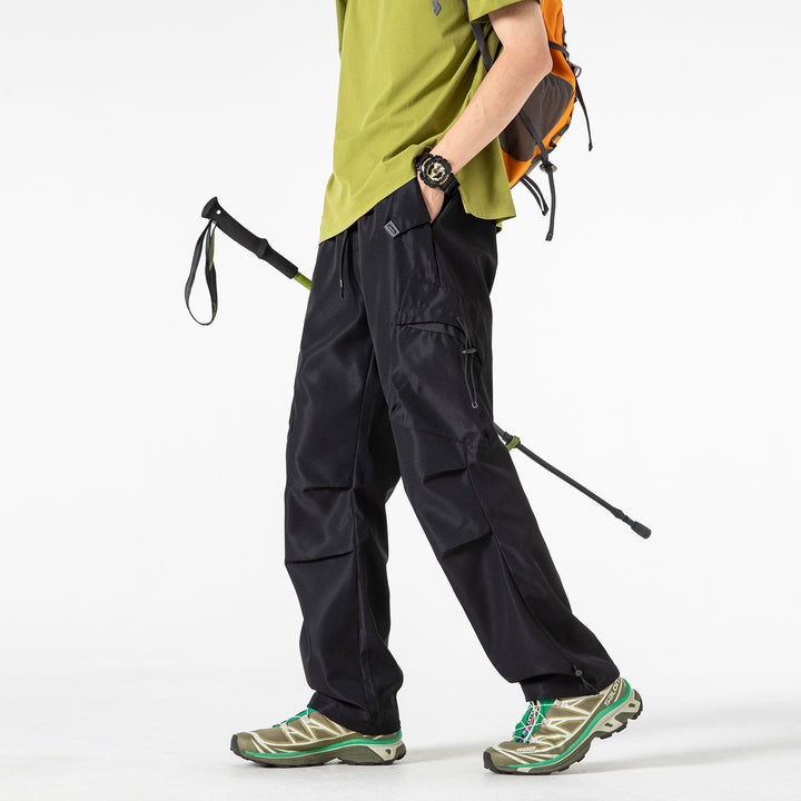 Herren Oversized Cargo‑Hose mit Tunnelzugbund, multifunktionalen Klapp‑ und Beintaschen sowie verstellbaren Kordelabschlüssen Drune