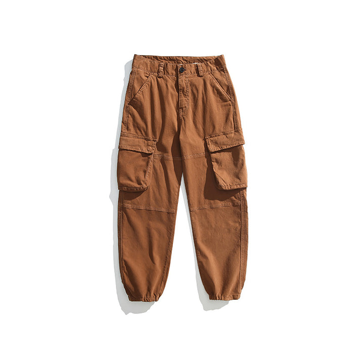 Herren Utility-Cargo-Joggerhose mit elastischem Knöchelabschluss und Mehrfach-Klappentaschen Drune