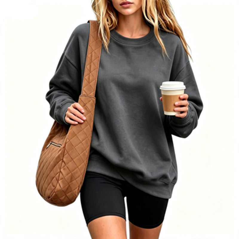 Damen Bequemer Oversized Sweatshirt Drune