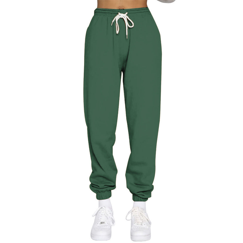 Damen nan taillierte Jogginghose mit hohem Bund Kordelzug und elastischen Knöchelbündchen Drune