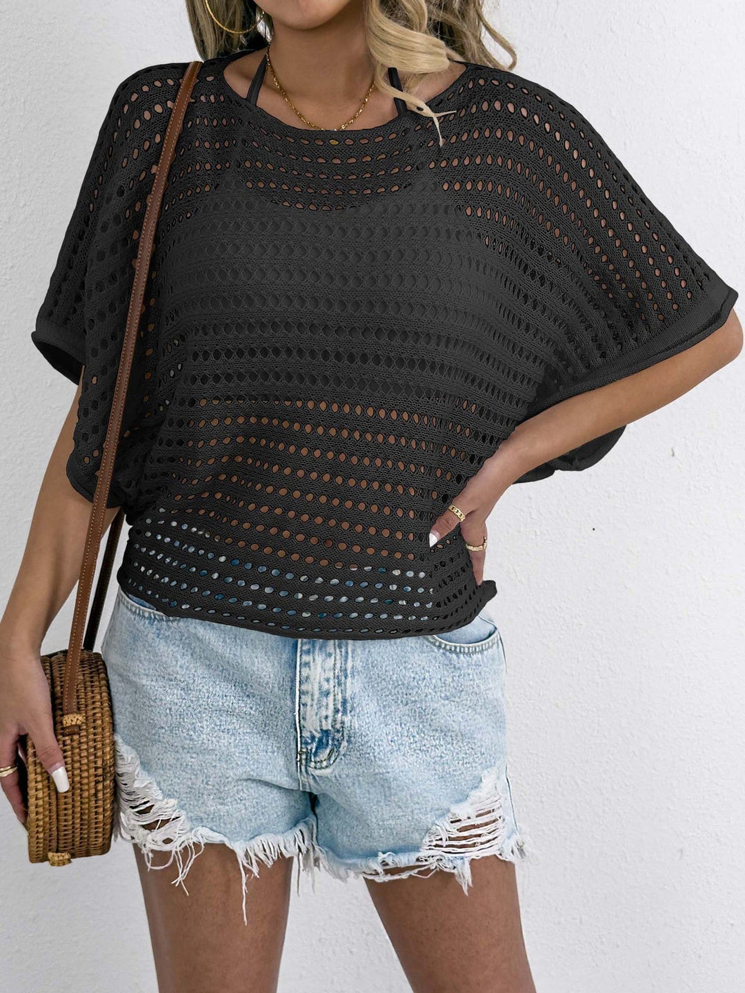 Damen luftiges Netz-T-Shirt Drune