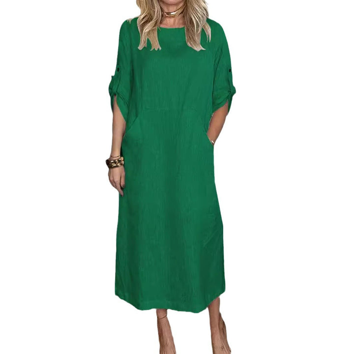 Damen Midikleid mit praktischen Taschen und lässigem Schnitt Drune