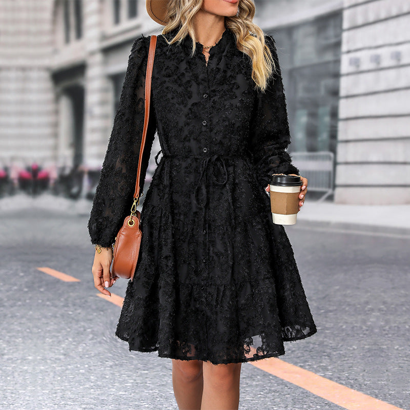 Damen Blusenkleid mit Rüschen Drune