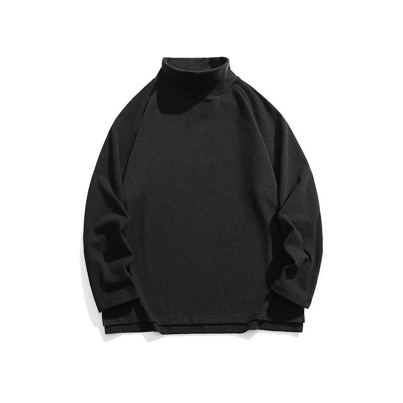 Unisex Oversize-Rollkragen-Sweatshirt aus weichem Baumwollmix mit Raglanärmeln Drune