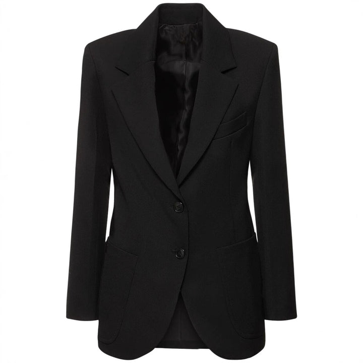 Damen Zweiteiliges Hosenanzug-Set im präzisen Tailoring mit weitem Schlag und schmaler Schulter Drune