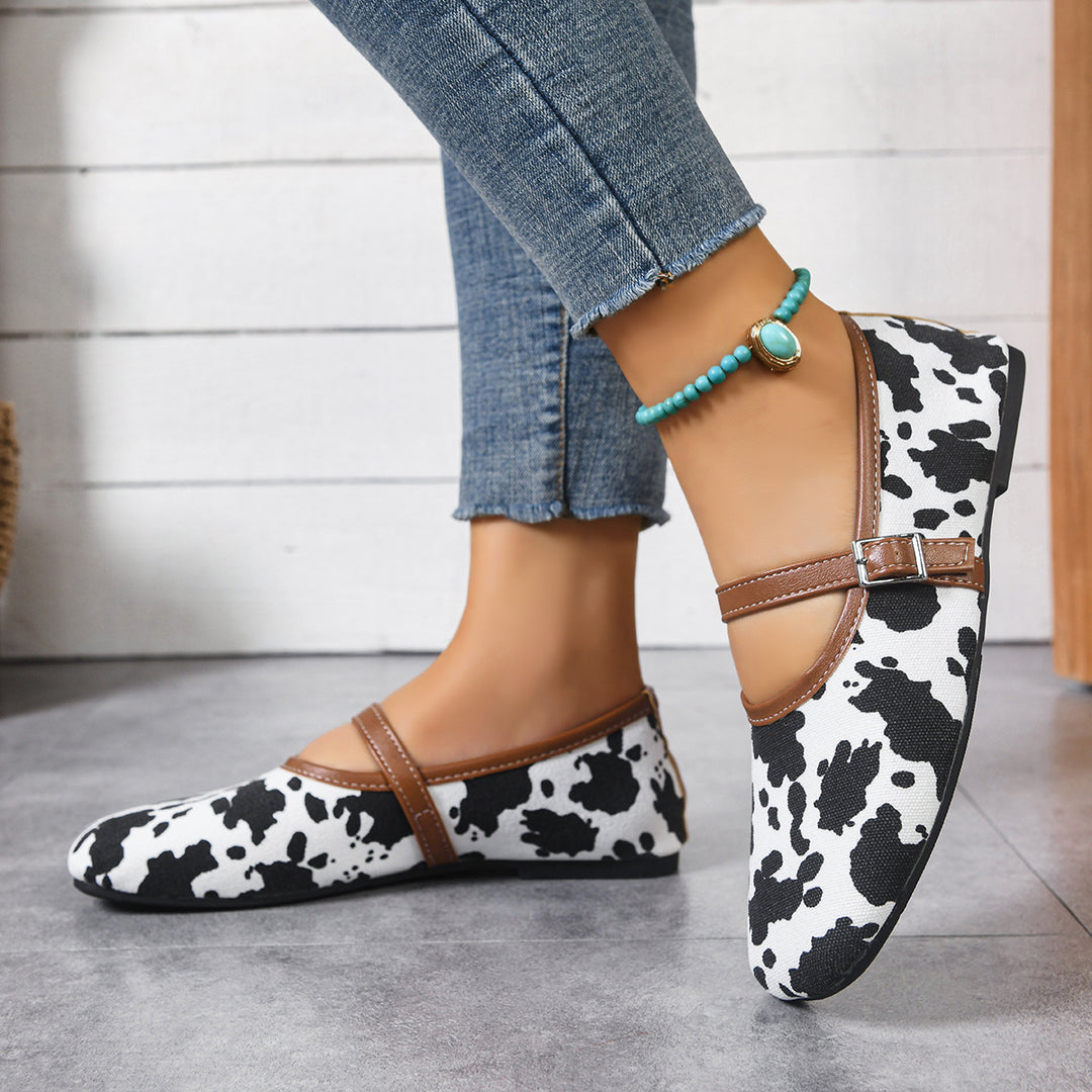 Damen nan flache Mary-Jane Ballerinas mit verstellbarem Riemchen und gepolsterter Komfortinnensohle Drune