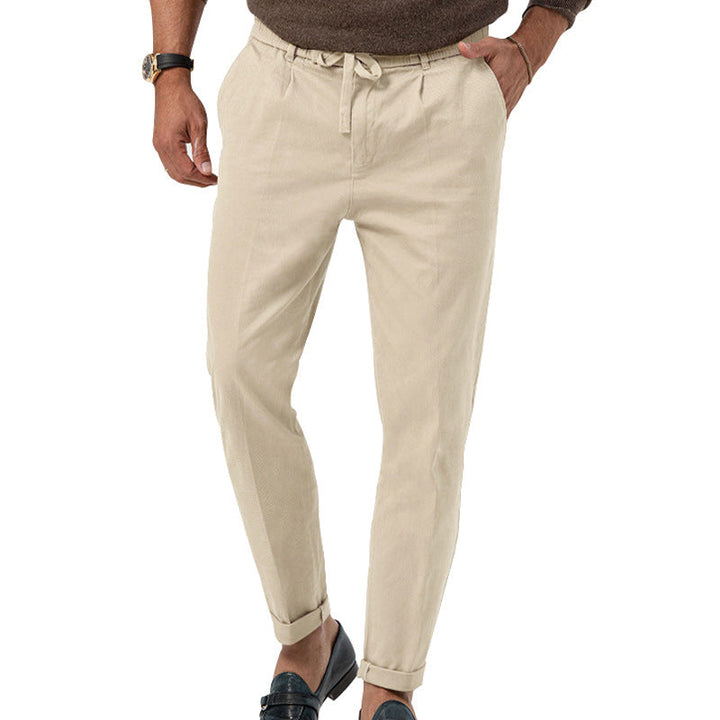 Herren Bequeme Chino-Hose mit elastischem Bund und stylischem Kordelzug Drune