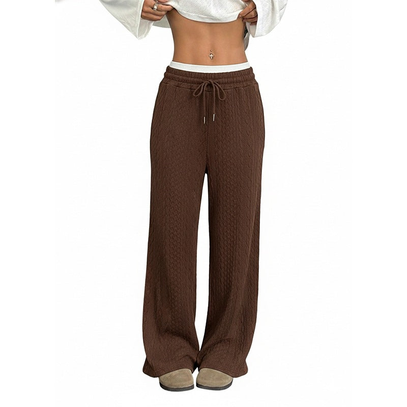 Damen Bequeme weite Strickhose Drune