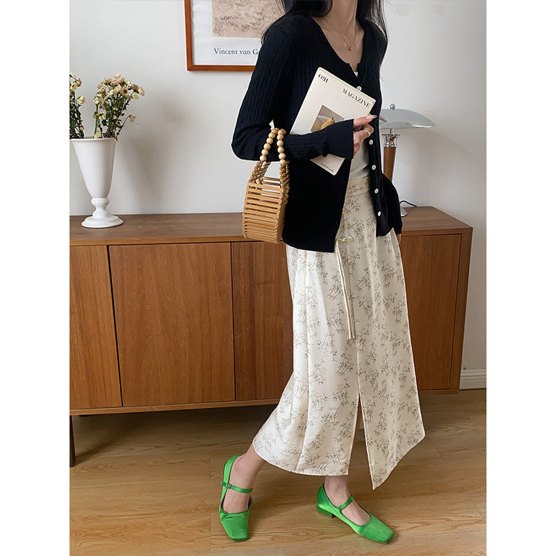 Damen feine Strickjacke mit Zopfmuster Drune