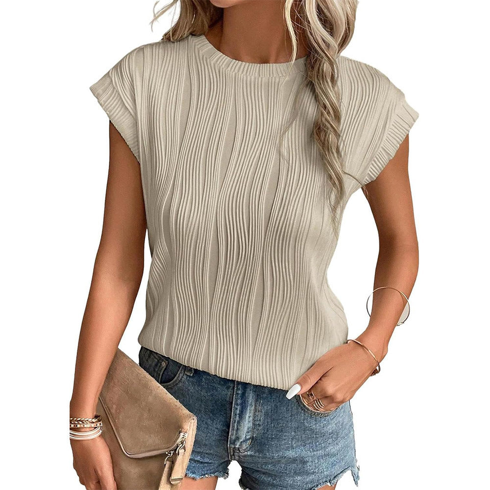 Damen Plissee T-Shirt Drune