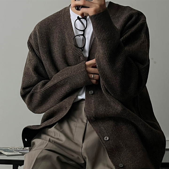 Herren Lässige Grobstrickjacke Drune