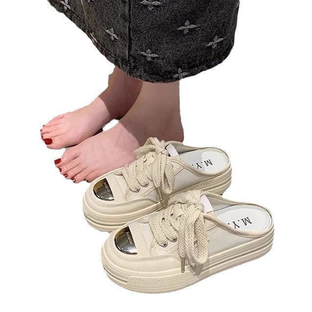 Damen modische Slip-On Sneakers mit dämpfender Sohle und luftiger Mesh-Oberfläche Drune