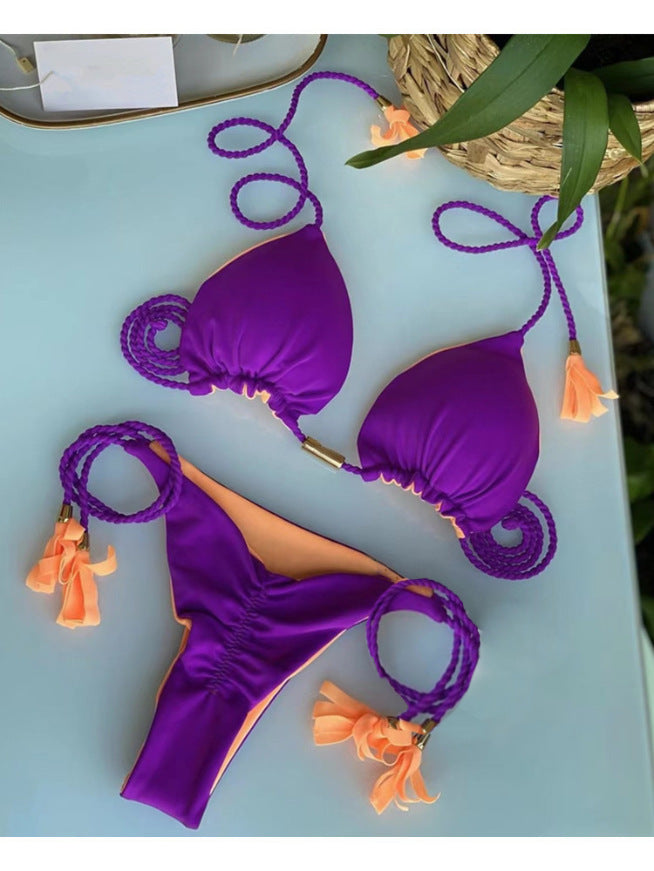 Damen Bikini-Set mit verstellbaren Riemen und raffiniertem Design Drune