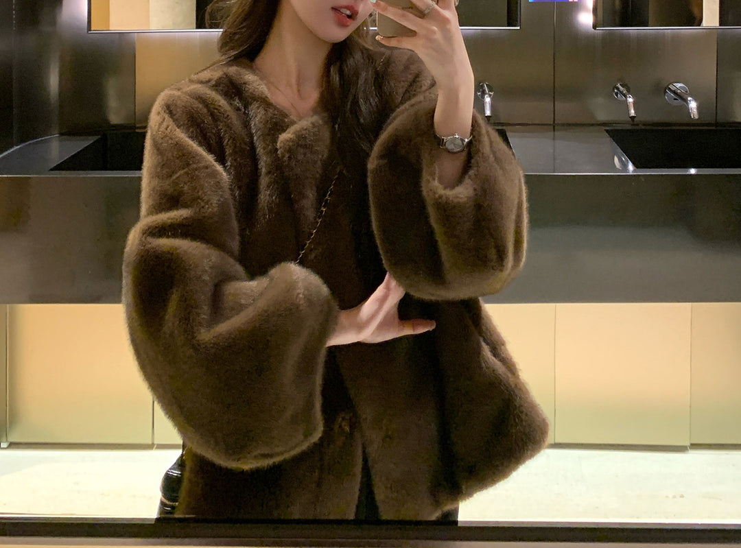 Damen Modischer Oversized-Pullover Drune