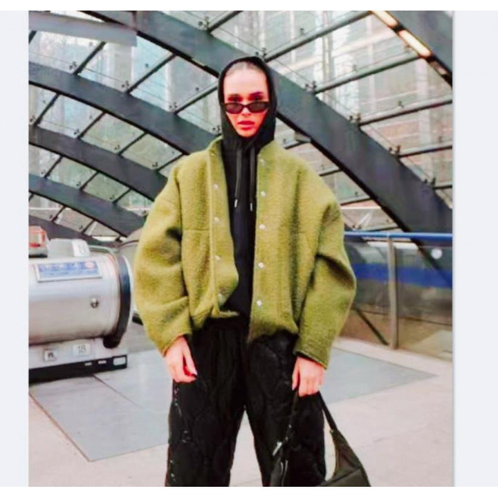Damen Oversize Softshell-Jacke mit großem Kragen und praktischen Taschen Drune