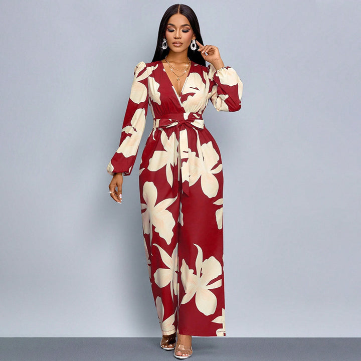 Damen Elegantes Maxikleid mit tiefem V-Ausschnitt und Novoline Drune