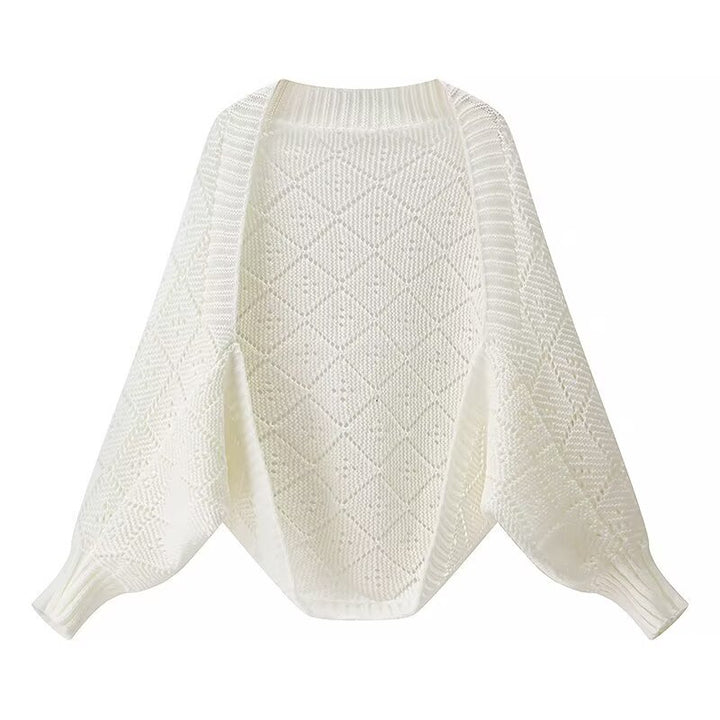 Damen gemütlicher Strickpullover im modernen Rautenmuster Drune
