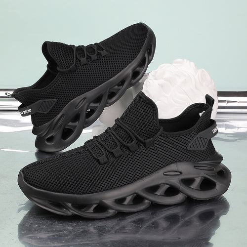 Unisex innovative Mesh‑Runner mit belüfteter Wabenstruktur, skulpturierter Hohlkern‑Plateausohle und sockenähnlichem Schaft Drune