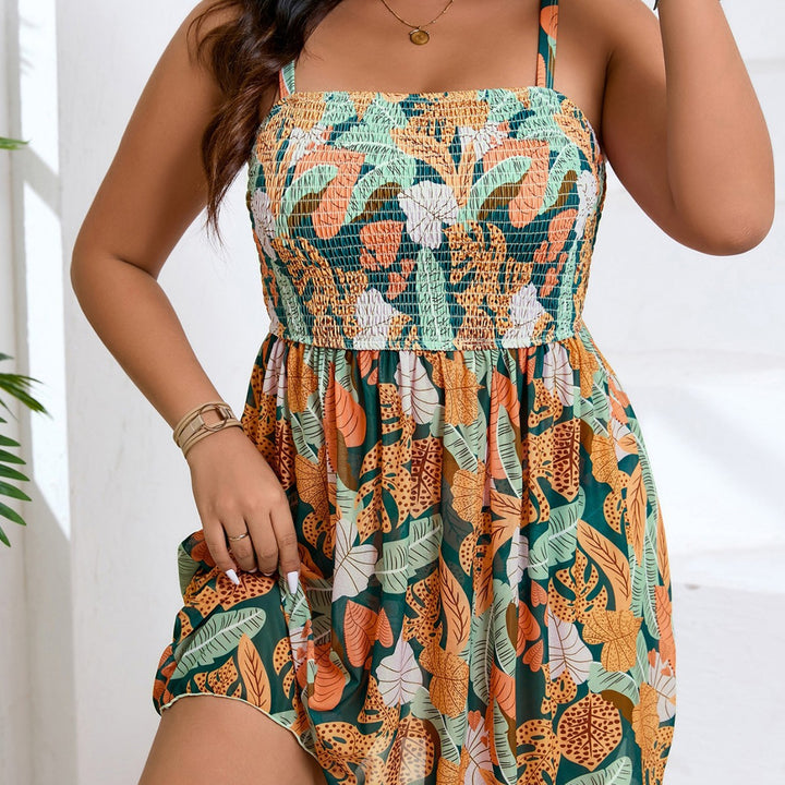 Damen Sommerliches Kleid mit elastischem Brustbereich und floralen Mustern Drune