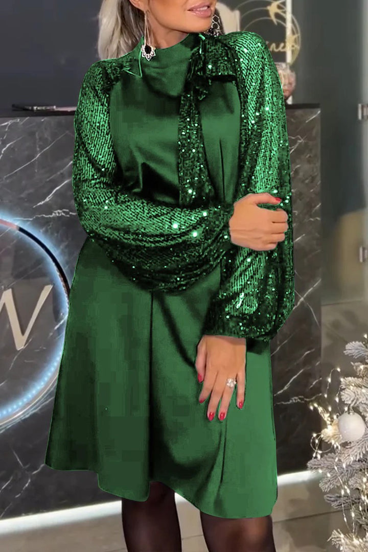 Damen Elegantes Cocktailkleid mit Paillettenbesatz und festlichem Schnitt Drune