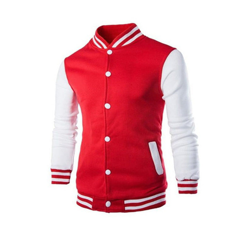 Herren Sportliche Collegejacke mit kontrastierenden Ärmeln und komfortablem Schnitt Drune