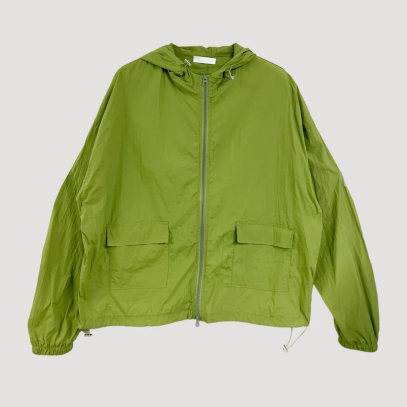 Damen lässige Windbreaker-Jacke mit praktischen Taschen Drune
