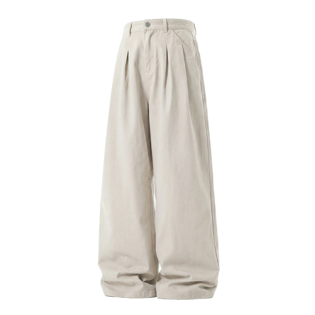 Damen Hochgeschnittene Bundfaltenhose mit extra weitem Bein Drune