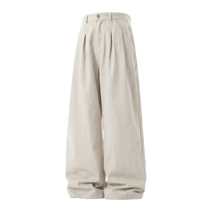 Damen Hochgeschnittene Bundfaltenhose mit extra weitem Bein Drune