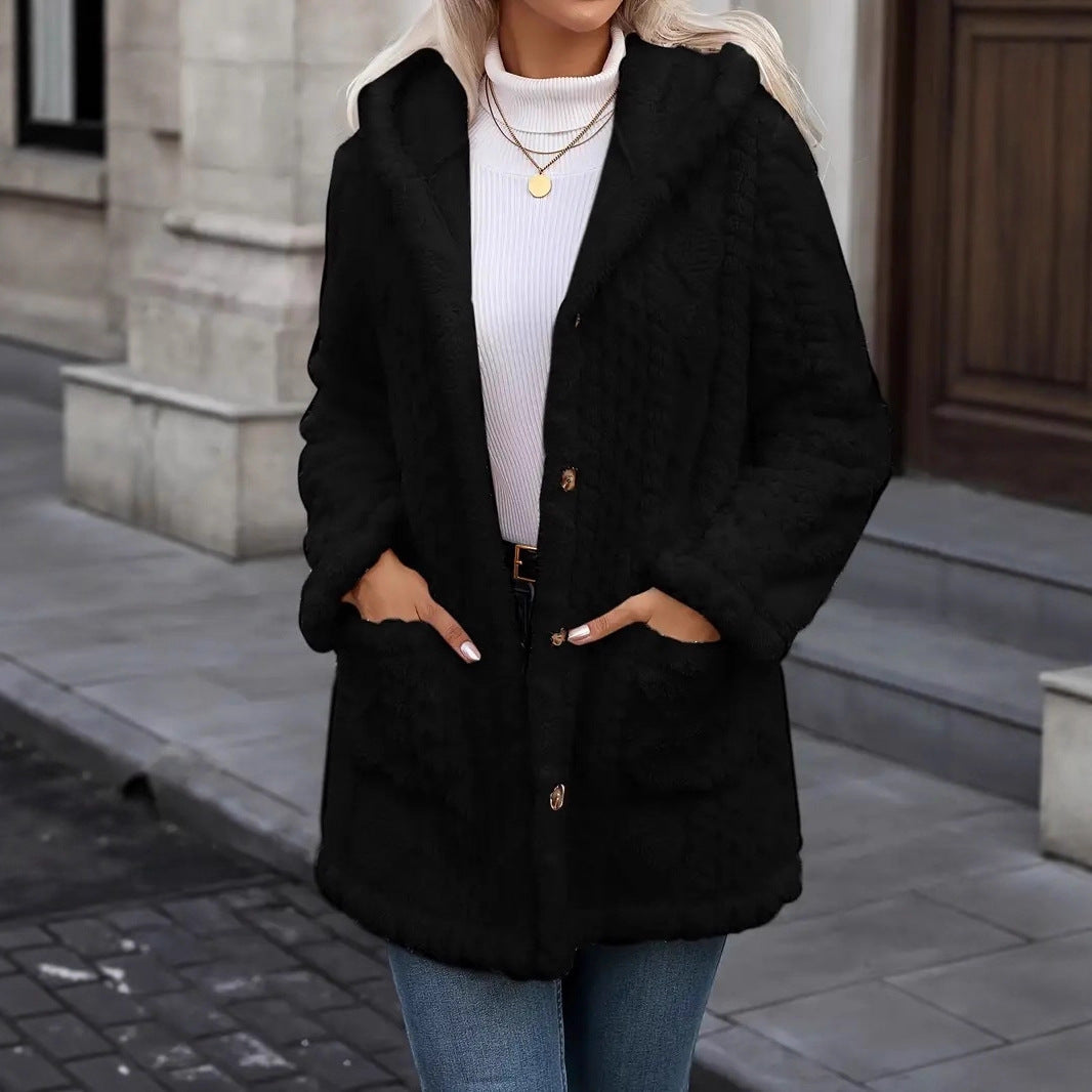 Damen Flauschige Kuscheljacke Drune