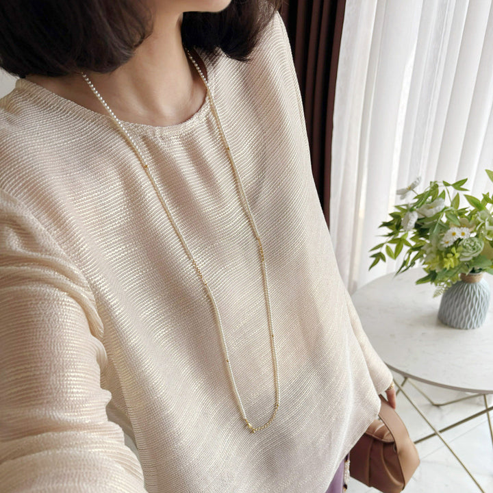 Damen Elegante, luftige Langarmbluse Drune