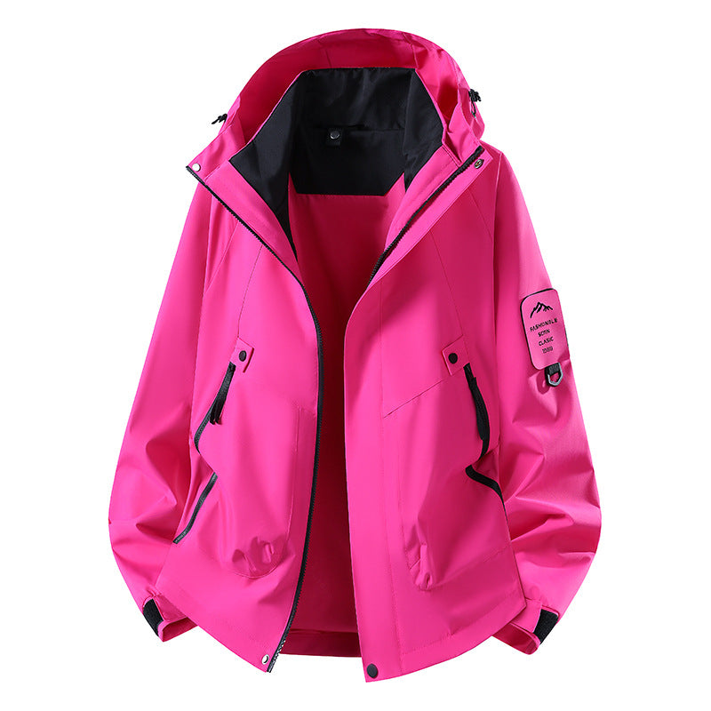 Herren Zwei-in-eins Wetterschutzjacke mit abnehmbarer Steppweste und verstellbarer Kapuze Drune