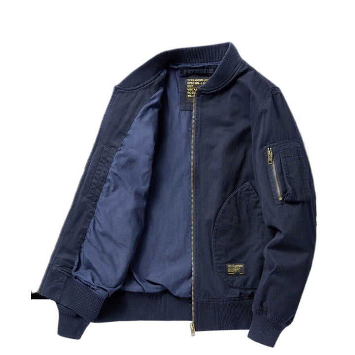 Herren Bomberjacke im Utility-Stil mit Ärmel‑Tasche und Rippbündchen Drune