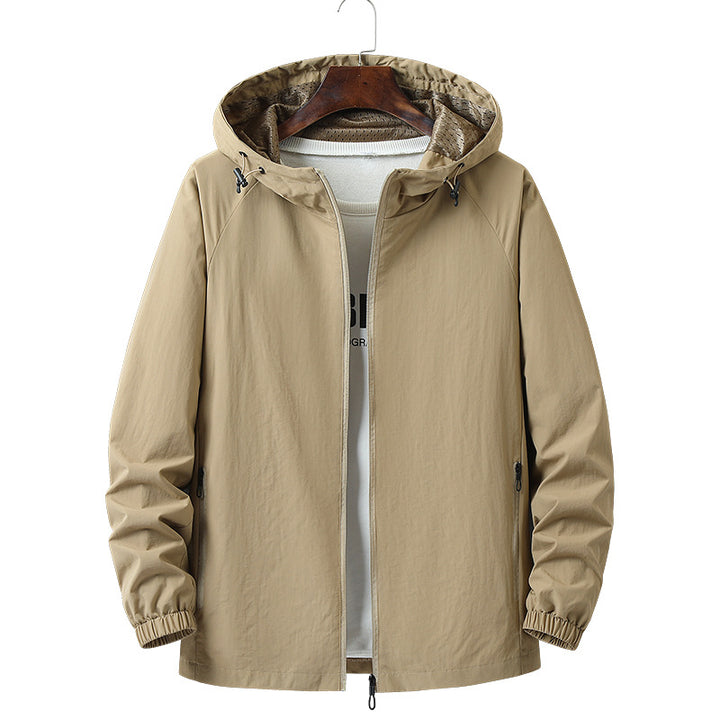 Herren Leichte Outdoor-Jacke mit verstellbarer Kapuze Drune