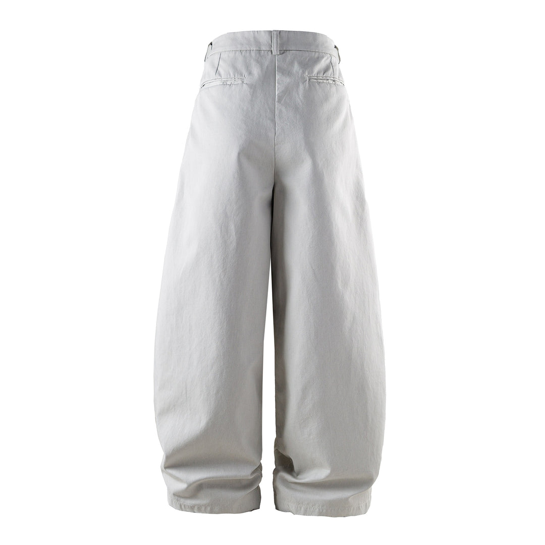 Damen weite High‑Waist‑Culotte mit Kellerfalte und verkürztem Bein Drune
