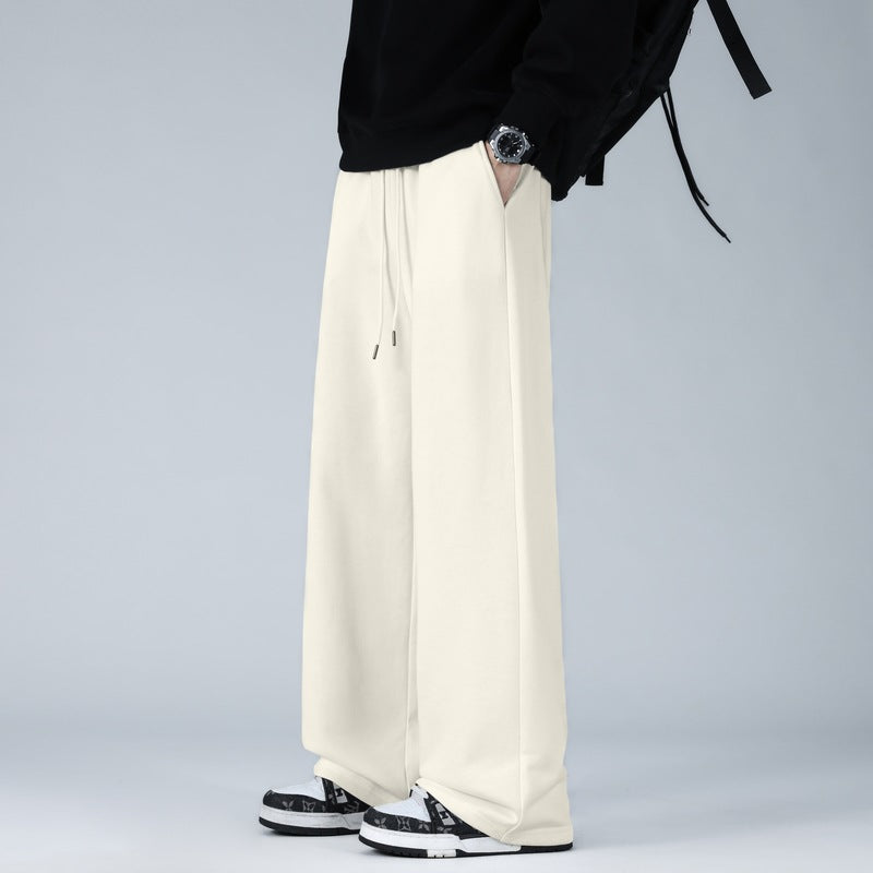 Herren Weite Oversize-Baggy-Loungehose mit Tunnelzugbund und fließender Jersey‑Qualität Drune