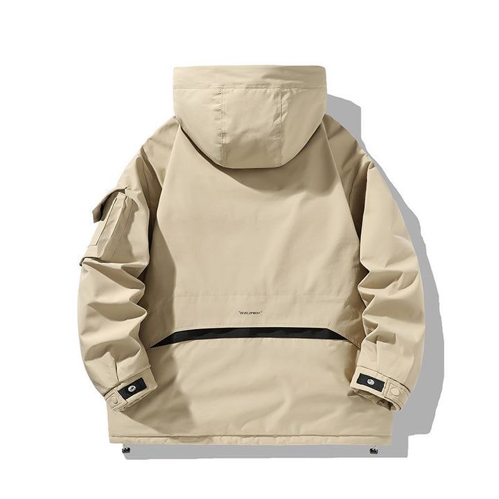 Herren Multifunktionale wetterfeste Parka mit Kapuze Drune