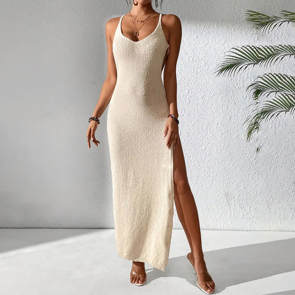 Damen Maxikleid mit seitlichem Schlitz Drune