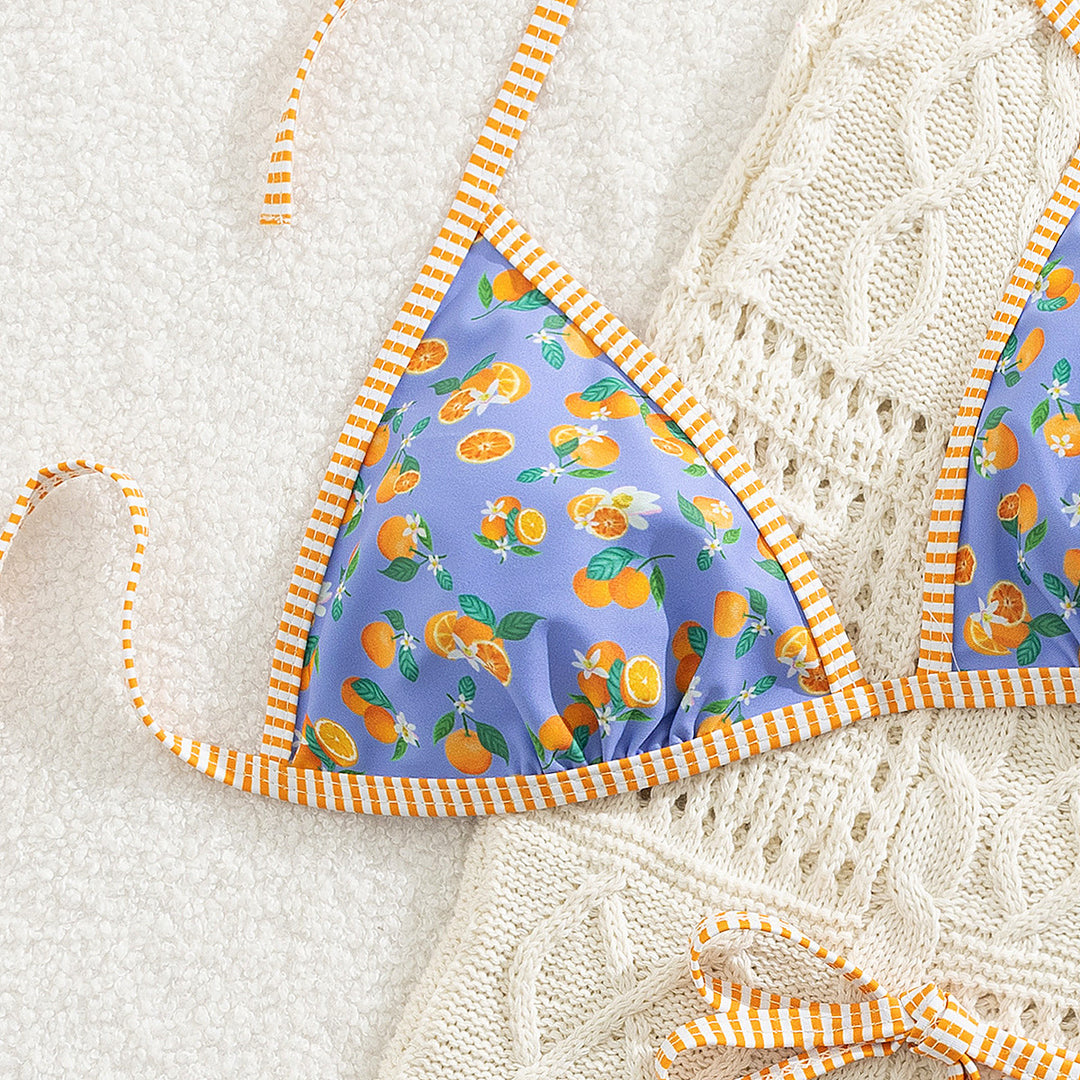 Damen Triangel-Bikini mit Häkeloberteil Drune